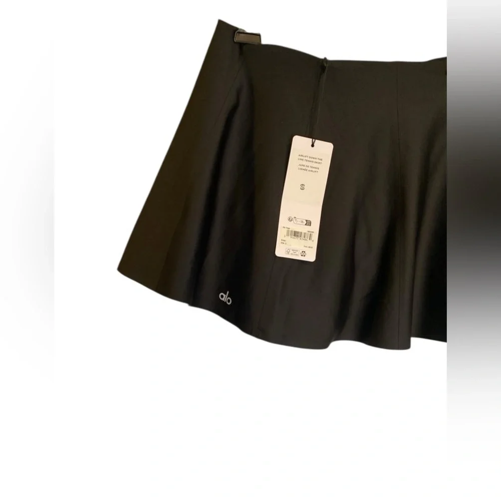 NWT Alo airlift down the line tennis skirt BLACK Size:S